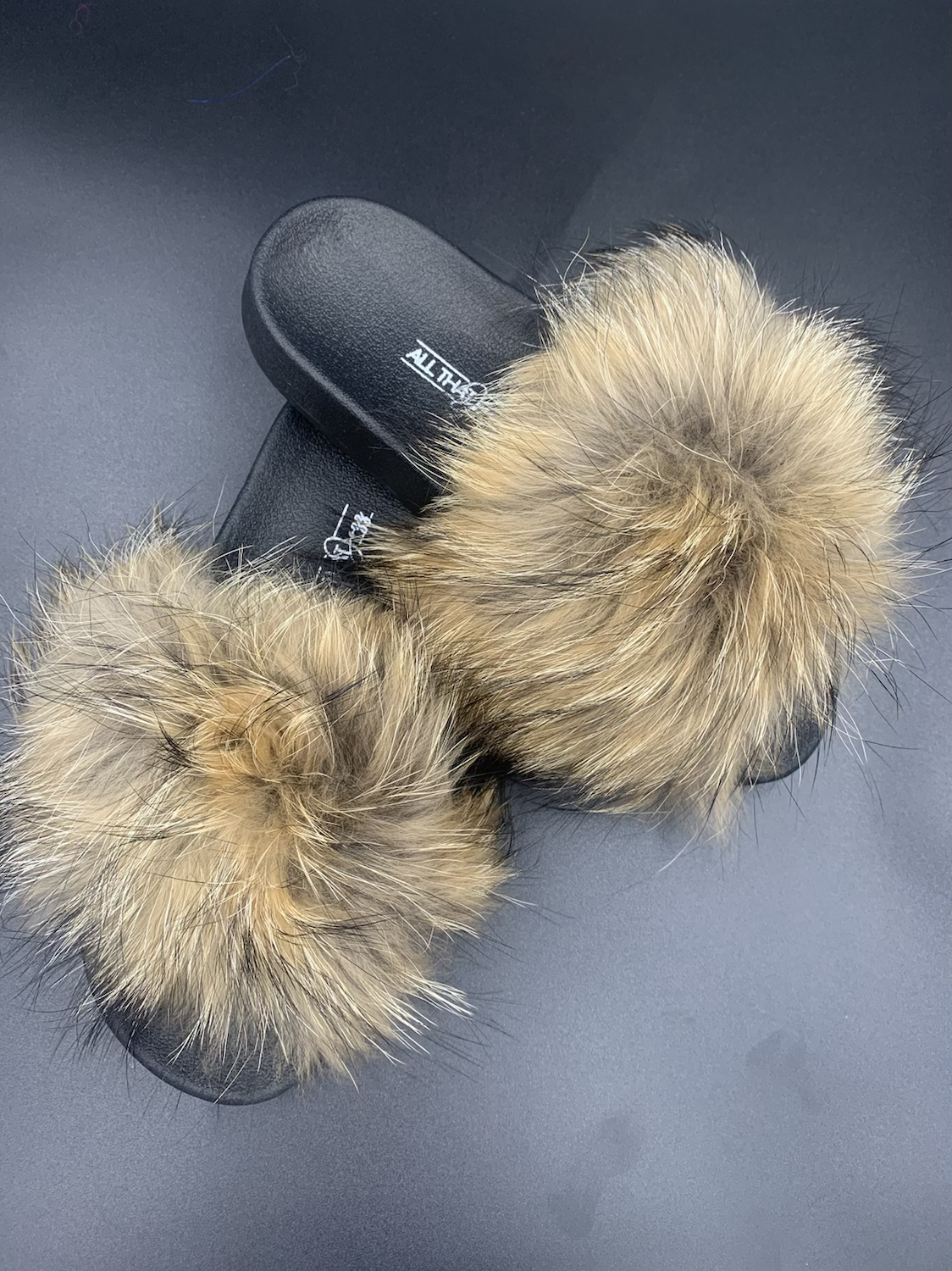 Mocha Fur Slides